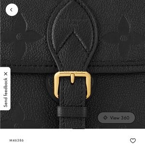 Authentic- Louis Vuitton Diane- Black Monogram Leather- both straps included